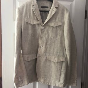 JOHN VARVADOS LINEN JACKET 48 NEW
